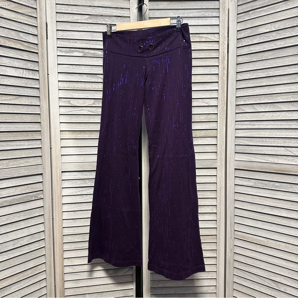 Cute Booty Lounge Shimmering Violet Wide Leg Pants